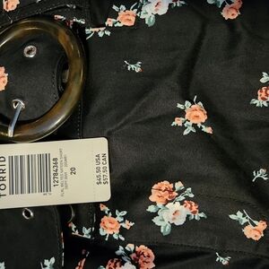 Torrid Black Floral Shorts